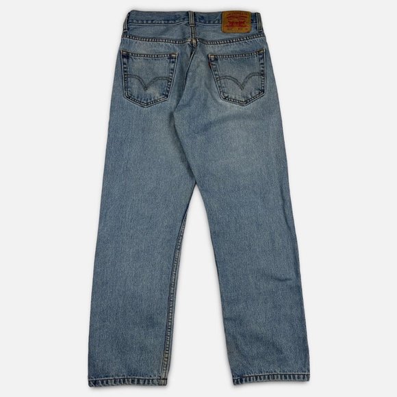 Vtg Y2K Levis 505 Classic Straight Fit Jeans Blue 31x28.5 Denim Stonewashed Mens - Picture 2 of 16
